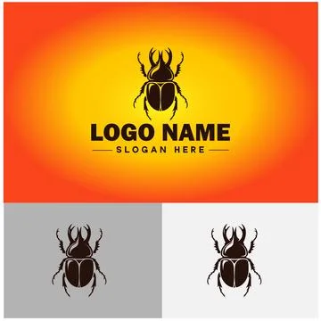 June bug bee logo icon vector for business brand app icon June bug Insect b.. Stock Illustration