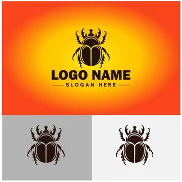 June bug bee logo icon vector for business brand app icon June bug Insect b.. Illustrazione stock