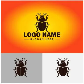 June bug bee logo icon vector for business brand app icon June bug Insect b.. 스톡 일러스트