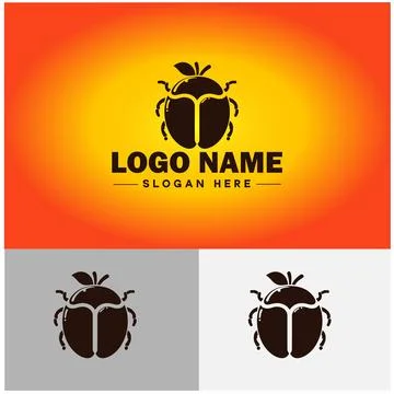 June bug bee logo icon vector for business brand app icon June bug Insect b.. Illustrazione stock