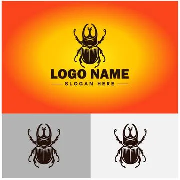June bug bee logo icon vector for business brand app icon June bug Insect b.. Stock Illustration