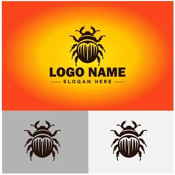 June bug bee logo icon vector for business brand app icon June bug Insect b.. Illustrazione stock
