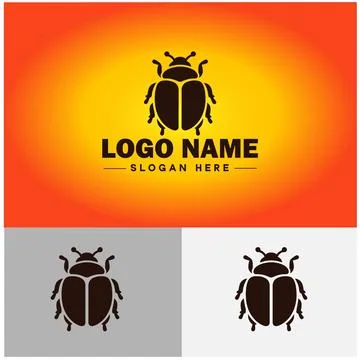 June bug bee logo icon vector for business brand app icon June bug Insect b.. Stock Illustration