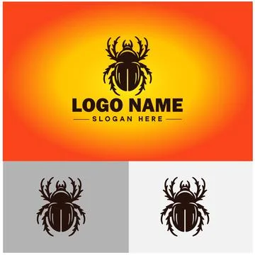 June bug bee logo icon vector for business brand app icon June bug Insect b.. 스톡 일러스트