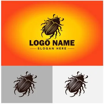 June bug bee logo icon vector for business brand app icon June bug Insect b.. Stock Illustration