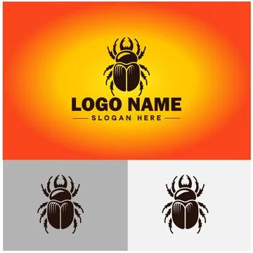 June bug bee logo icon vector for business brand app icon June bug Insect b.. Stock Illustration