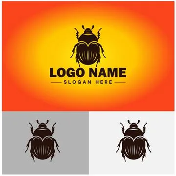 June bug bee logo icon vector for business brand app icon June bug Insect b.. Illustrazione stock