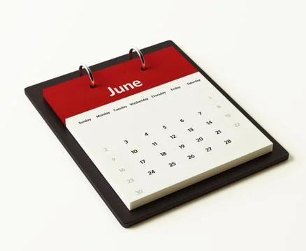 June calendar planning. Stock Illustration