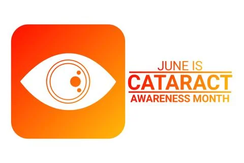 June Is Cataract Awareness Month 스톡 일러스트