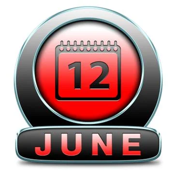 June icon Stock Illustration