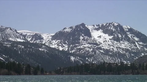 June Lake 1 pan Stock Footage 1020007