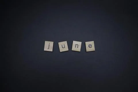 June Letters Stock Photos