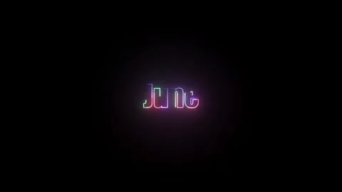 June Month Text Animation Stock Footage 324802408