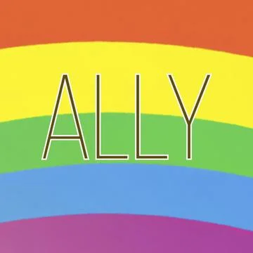 June is Pride Month - Ally Support Stock Illustration