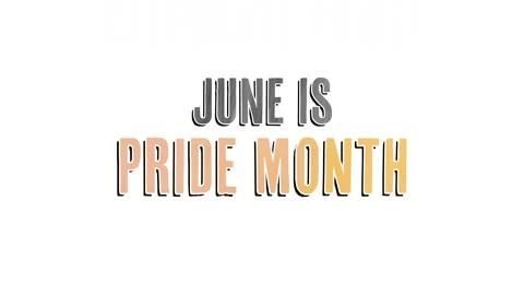 June is Pride Month Animated Text 4K Video stock 154360497