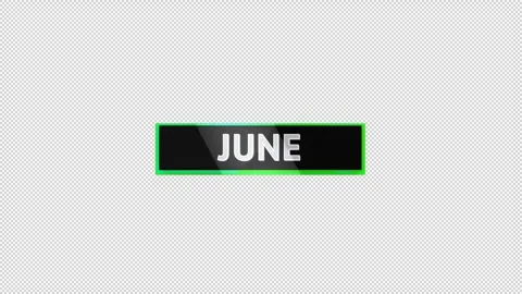 June Tag Animation Vídeo Stock 334665674