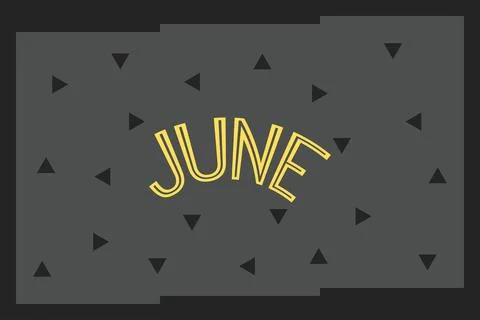June text on dark background design Stock Illustration