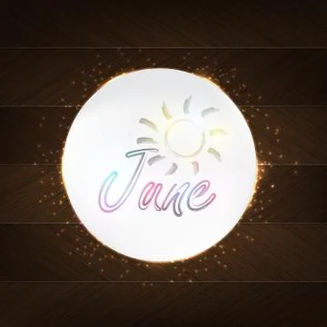 June typography イラスト素材