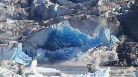 Juneau, melting glacier,2011 Video stock 8649440