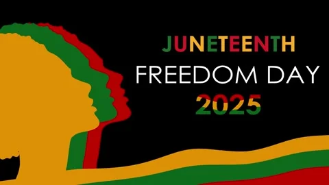 Juneteen june 19 2025 animated background juneteen freedom day greetings bl.. Stock Footage 310954094