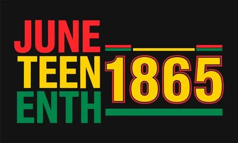 Juneteenth 1865 Freedom Celebration Vector Stock Illustration