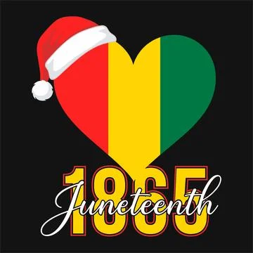 Juneteenth 1865 Heart Freedom Vector Stock Illustration