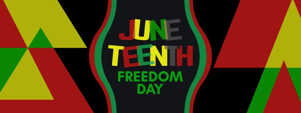 Juneteenth background design and abstract ornament. Stock Illustration