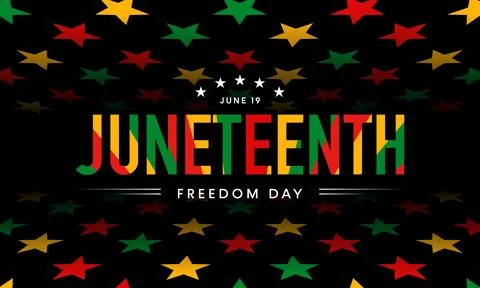 Juneteenth background, Freedom Day banner, Emancipation Day Stock Illustration