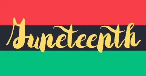 Juneteenth Banner With Flag Stock Illustration