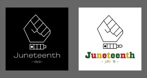 Juneteenth banner Stock Illustration