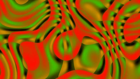 Juneteenth celebration background abstract red green and gold wavy pattern desig Stock Footage 311245084