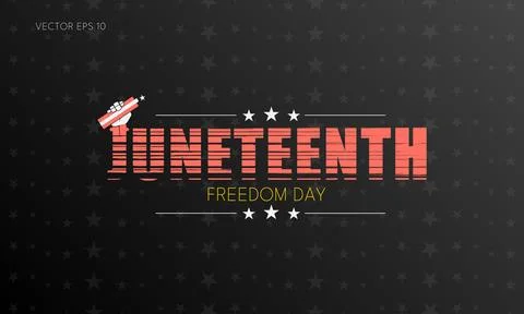 Juneteenth Celebration with Firework and Patriotic Elements イラスト素材