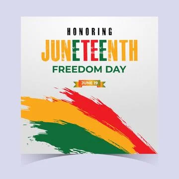 Juneteenth Emancipation Day Banner Background Illustrazione stock