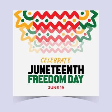 Juneteenth Equality and Justice Poster, Banner Background Stock Illustration
