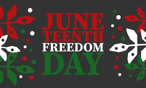 Juneteenth. Freedom and Emancipation day. African-American holiday. Vector art Stock Illustration