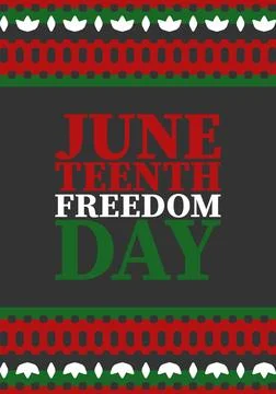Juneteenth. Freedom and Emancipation day. African-American holiday. Vector art Stock Illustration