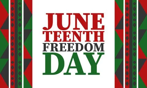 Juneteenth. Freedom and Emancipation day. African-American holiday. Vector art Stock Illustration
