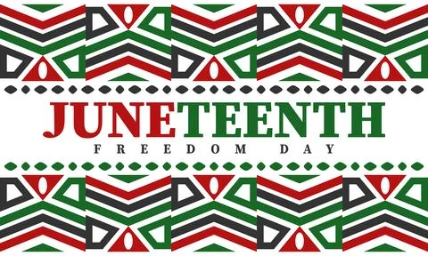 Juneteenth. Freedom and Emancipation day. African-American holiday. Vector art Stock Illustration