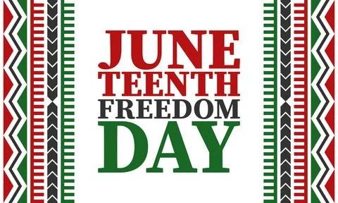 Juneteenth. Freedom and Emancipation day. African-American holiday. Vector art Stock Illustration