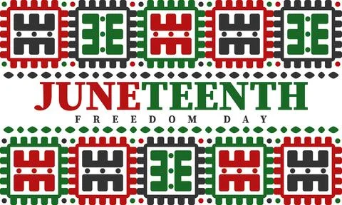 Juneteenth. Freedom and Emancipation day. African-American holiday. Vector art Stock Illustration