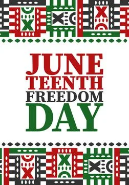 Juneteenth. Freedom and Emancipation day. African-American holiday. Vector art Stock Illustration