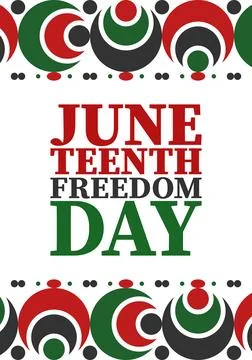 Juneteenth. Freedom and Emancipation day. African-American holiday. Vector art Stock Illustration