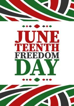 Juneteenth. Freedom and Emancipation day. African-American holiday. Vector art Stock Illustration