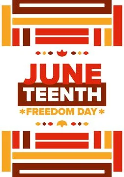 Juneteenth. Freedom and Emancipation day. African-American holiday. Vector art Stock Illustration