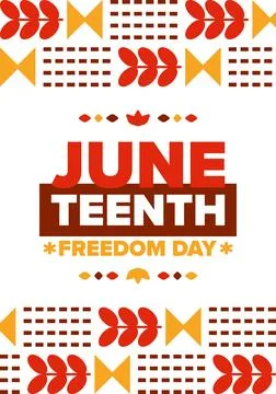 Juneteenth. Freedom and Emancipation day. African-American holiday. Vector art Illustrazione stock