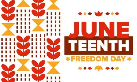Juneteenth. Freedom and Emancipation day. African-American holiday. Vector art Stock Illustration