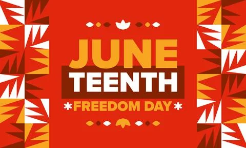 Juneteenth. Freedom and Emancipation day. African-American holiday. Vector art Stock Illustration