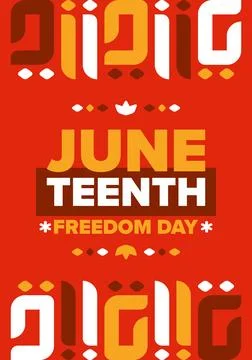 Juneteenth. Freedom and Emancipation day. African-American holiday. Vector art Stock Illustration