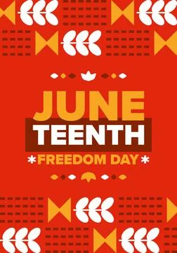 Juneteenth. Freedom and Emancipation day. African-American holiday. Vector art Stock Illustration