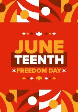 Juneteenth. Freedom and Emancipation day. African-American holiday. Vector art Stock Illustration